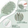 Набор щеток для волос Fegreic для гладких волос, массажа кожи головы, подходит для ухода за мокрыми, вьющимися, тонкими, густыми волосами, распутыватель, зеленый подарок на день рождения для женщин, 2 шт.