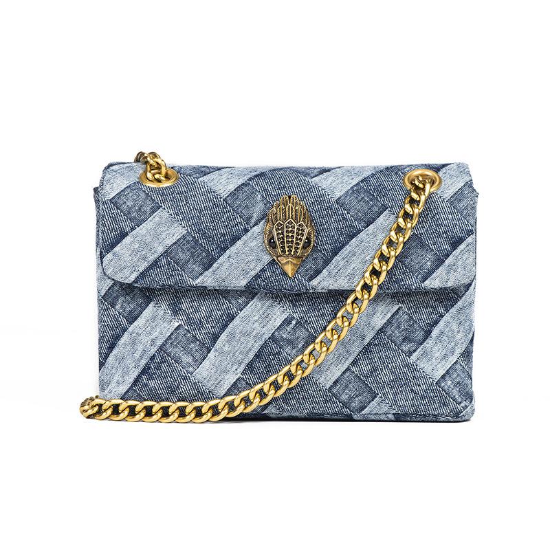 Классическая джинсовая сумка с головой орла Женская сумка через плечо Сумка кроссбоди Ретро PU материал 19*7*13СМ