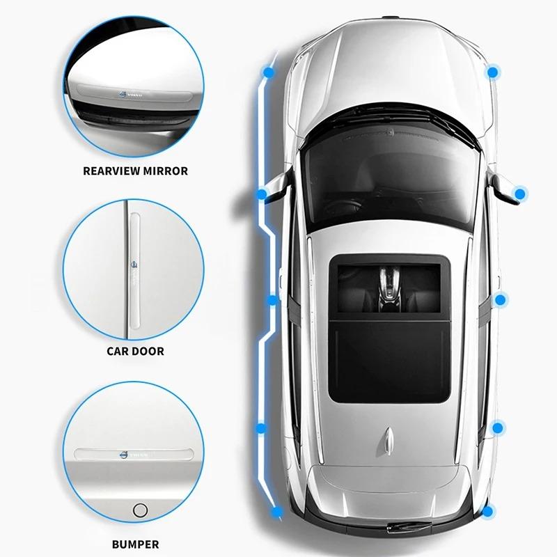 Clear Car Door Edge Protective Stickers Anti-Collision Strip For Volvo Rdesign AWD C30 C70 S40 S60 S70 S80 S90 V40 V50 V60 V70 PH4