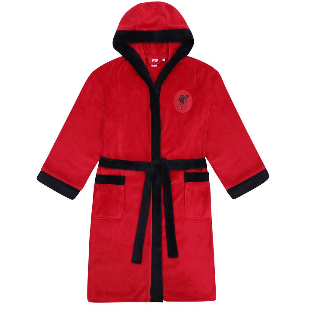 Liverpool FC Mens Crest Fleece Dressing Gown