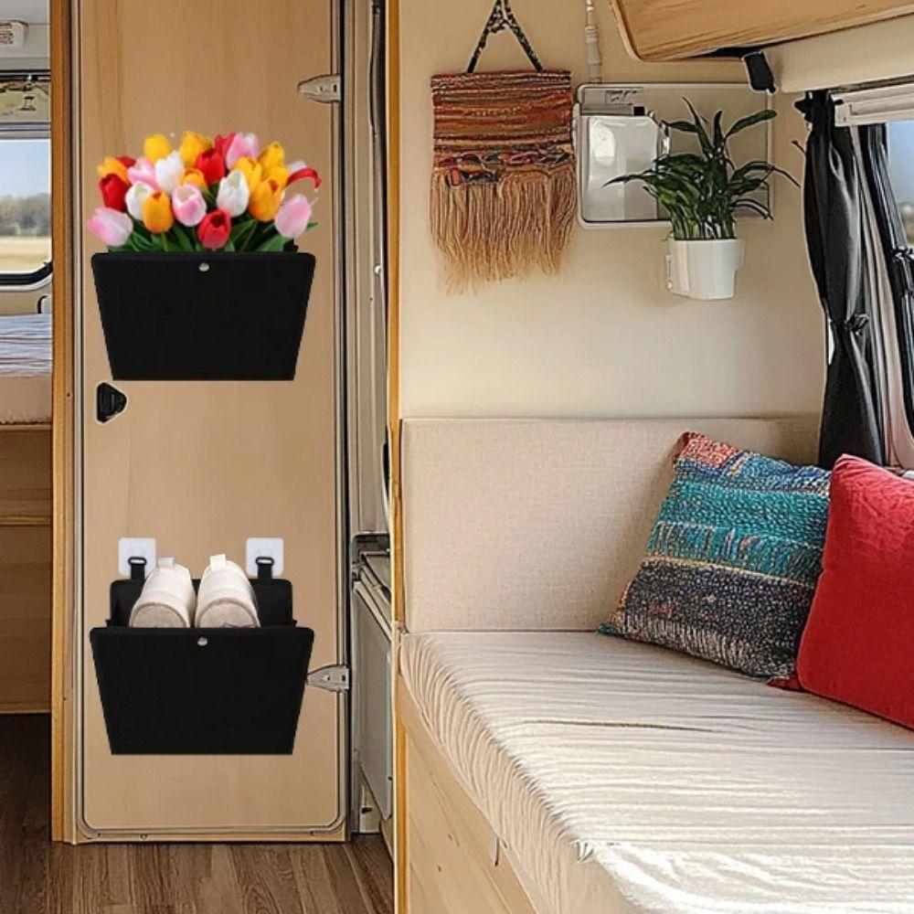 Wall-Mounted Wall Storage Bag Fabric Oxford Cloth RV Door Shoe Rack Hanging Large Capacity Shoe Storage Rack