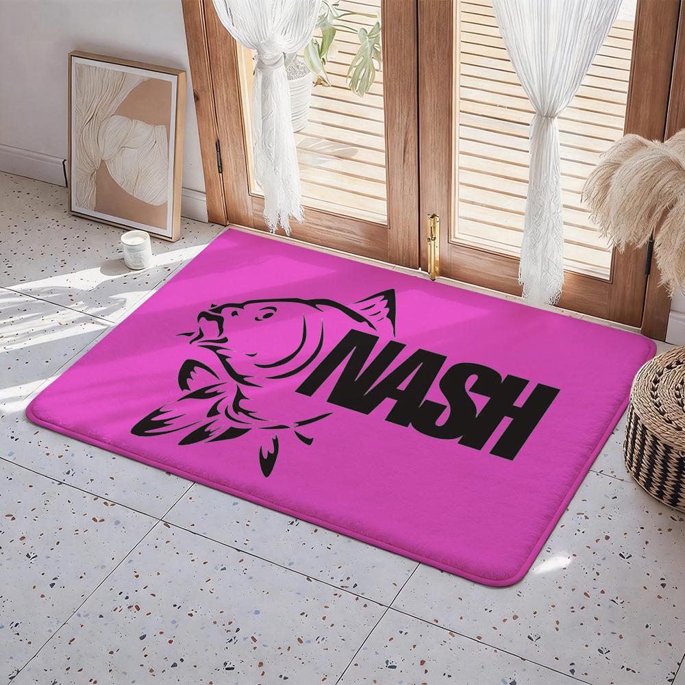 Brand N Nash Fishing Floor Mat Eco Flannel Doormat Non Slip Odorless Indoor Floor Rug Soft Short Plush Home Mat
