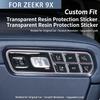 FOR ZEEKR 9X Silicone Patch for Central Control Buttons Interior Seat Buttons, Anti Scratch and Anti Drip Decorative Accessories