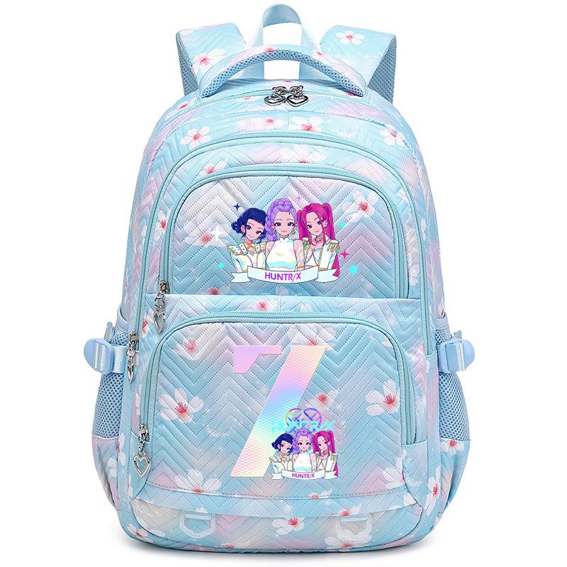 Animation Cartoon Letter Printing Large Capacity Shoulder Bag Lightweight Primary And Secondary School Students Leisure Schoolbag