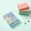 Таблетница 7 отделений Портативная Двухслойная Мини-коробка для лекарств Герметичная Влагозащищенная Открытие крышки одной кнопкой