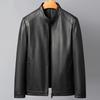 Genuine Leather Jacket Men's First-layer Goatskin Stand-up Collar Leather Jacket Casual Business Jacket Spring and Autumn New Style