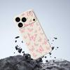 For iPhone 17 Pro Max Case Pink Butterflies Pattern Printing Straight Edge TPU Phone Back Cover
