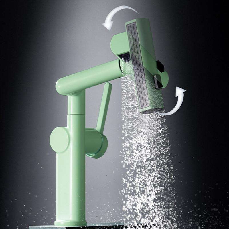 Tuqiu Green Rainfall Basin Faucet Bathroom Sink Faucet Multi functions Rotation Sink Faucet Basin Tap Hot Cold Mixer Tap Crane