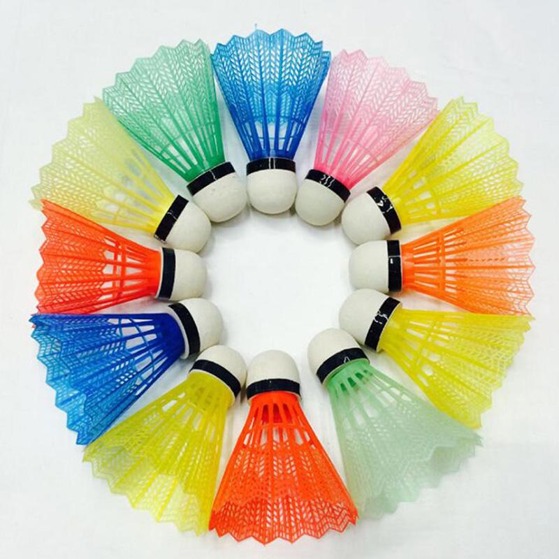 12 Pieces Badminton Balls Colorful Portable Shuttlecocks Supplies High Quality
