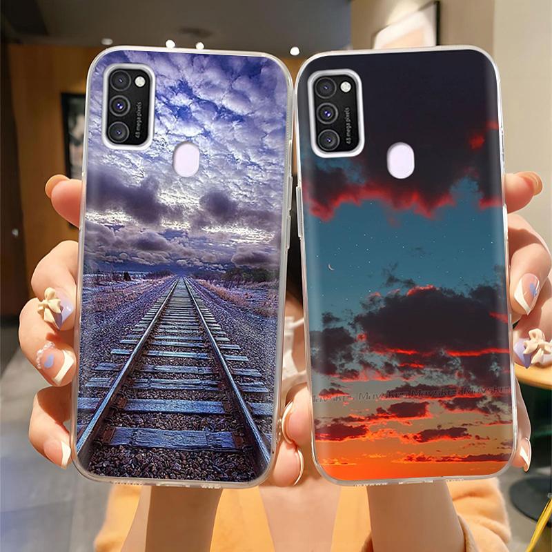 For Samsung Galaxy M21 M31 Case Soft Silicone Cartoon Painted Cover Full Protection Phone Shockproof Bumper For Samsung M21 M31