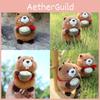 Hug Bowl Marmota Soft Plush Keychain Toy With Pp Cotton Fill For Girls Backpack Decor