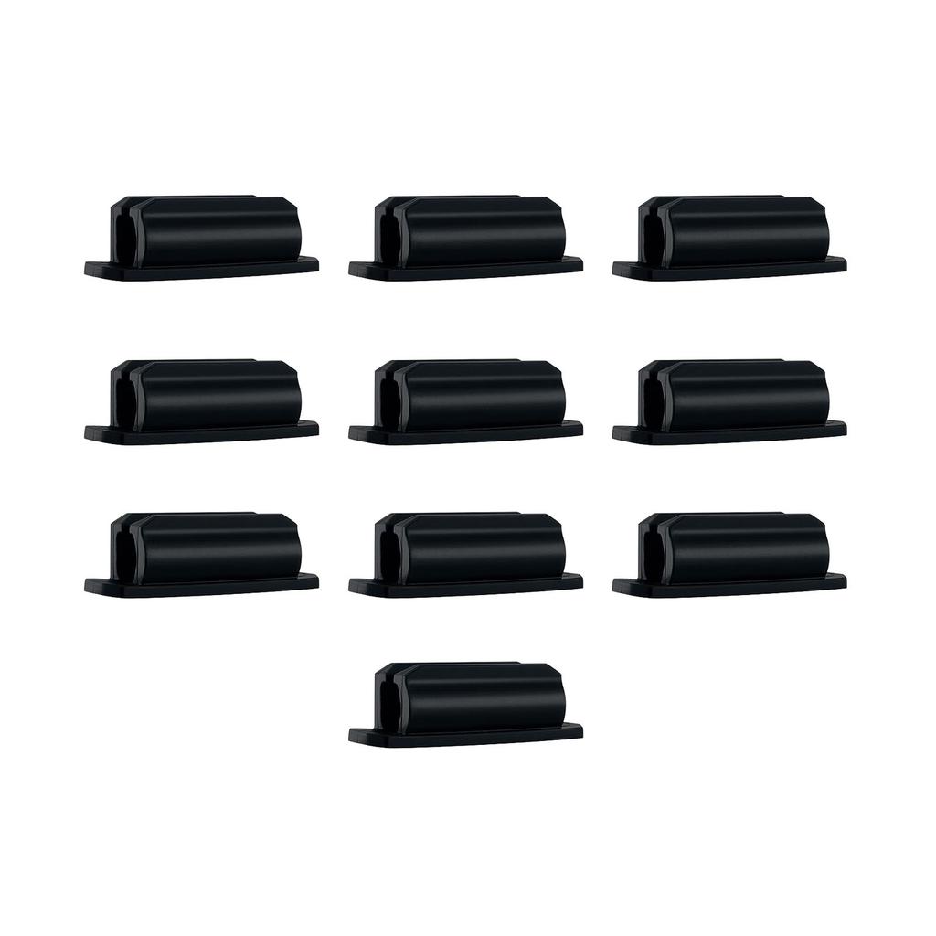 10 шт. Самоклеящийся держатель-клипса для ручки, портативный, маленький держатель-петля для ручки для офисного стола, черный