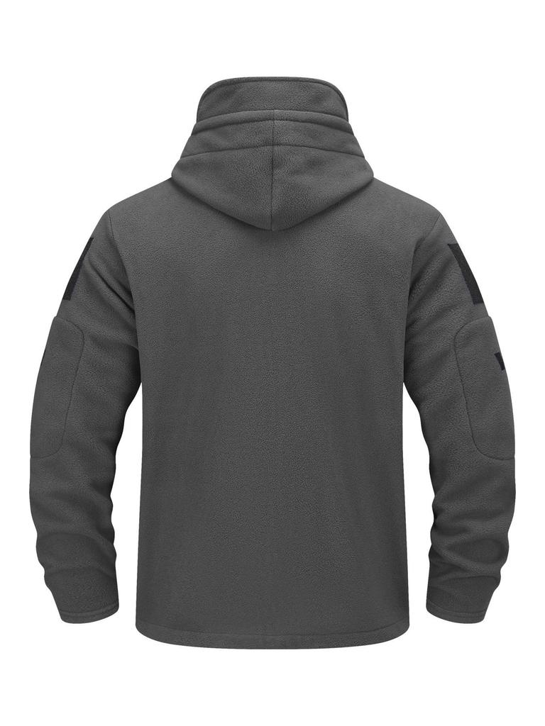 Мужская теплая флисовая куртка с капюшоном - Коллекция Осень/Зима 2025