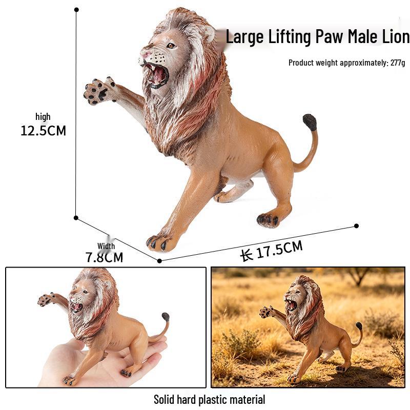 Large Wild Animal Male Tiger Simulation Toy - White, Yellow, Northeast, and Red Variants