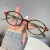 Girls Retro Oval Frame Glasses Women Female Ins Sweet Cool Eyewear Trend Brand Reading Computer Anti Blue Light Eyeglasses