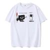 New Men's Short Sleeved Fun T-shirt Funny Music Player Print Summer Breathable Loose Cotton Round Neck Hip-hop T-shirt