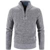 Winter Men's Fleece Thicker Sweater Half Zipper Turtleneck Warm Pullover Quality Male Slim Knitted Wool Sweaters 3Xl