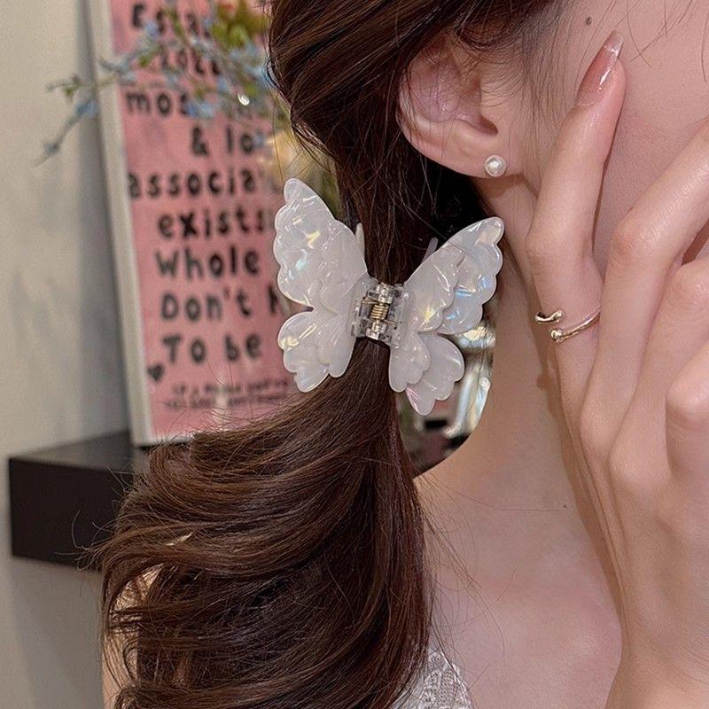 Сказочные красочные бабочки, заколки для волос, сладкие ацетатные заколки-крабы, заколки для волос, головные уборы для женщин и девочек, французские аксессуары для волос