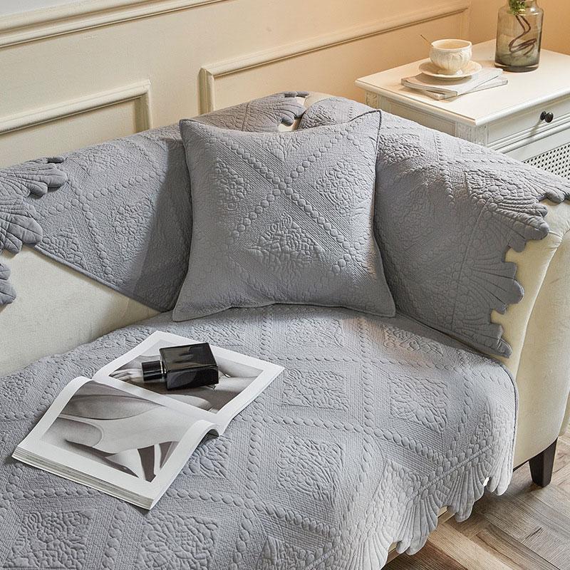 Корейский винтажный чехол для дивана 2 3 мест, стеганый хлопок, Г-образный диван, кресло, мебель, чехол, нескользящий чехол для сиденья