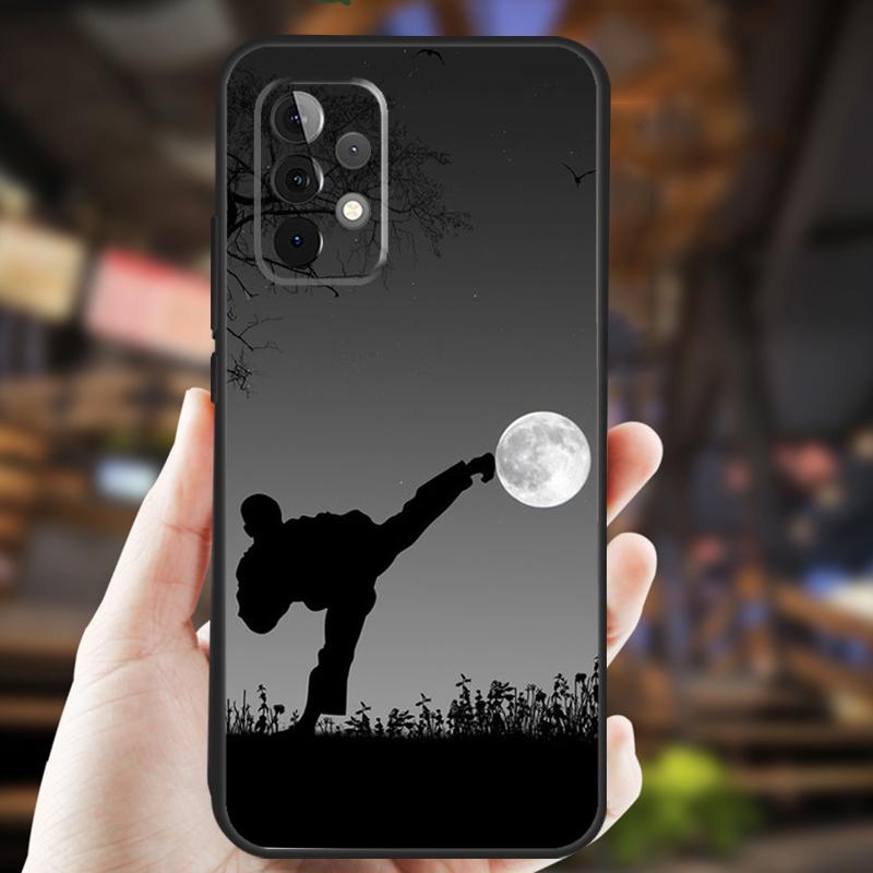 Кейс для Samsung Galaxy A32 A56 A16 A15 A22 A52 A54 A14 A26 A36 A55 A35 A05 A06 A53 A33 A13 с изображением Кунг-фу Таэквондо Каратэ