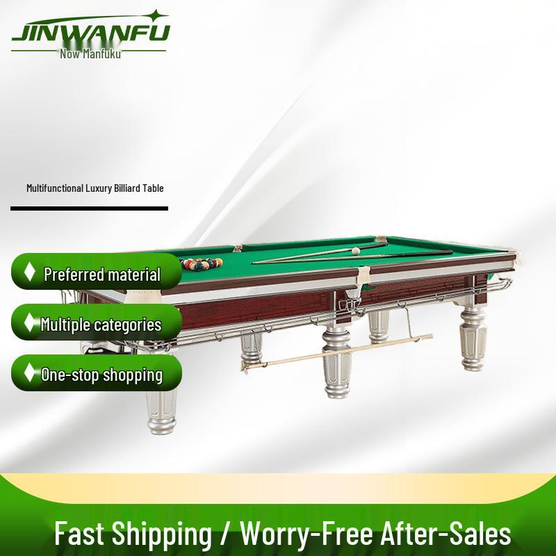Jinwanfu Standard 9-Foot Chinese 8-Ball Home Pool Table