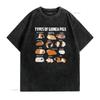 Types Of Guinea Pigs Owner Cool Animal T shirt vintage Washed streetwear homme Versatile Stretched Top For Everyday Wear