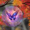 Colorful Metal Butterfly Wind Spinner with Floral Design for Outdoor Garden Yard Decor Hanging Windmill Infinite Rotation Home Decoration