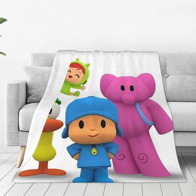 P-POCOYO Элли Пато Фред Лула Сонная Птица Одеяло Мультяшное Фланелевое Плед Постельное Белье Декор Дивана Ультра-Мягкое Покрывало