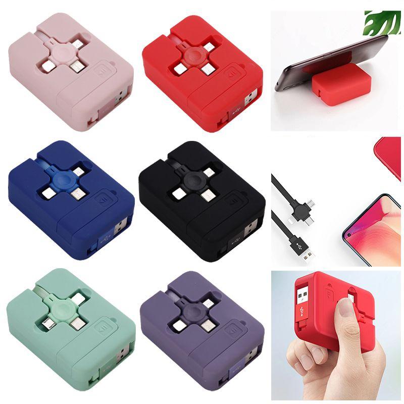 Кабель 3-в-1 для быстрой зарядки для iOS, Micro и Type-C, не запутывающийся дизайн