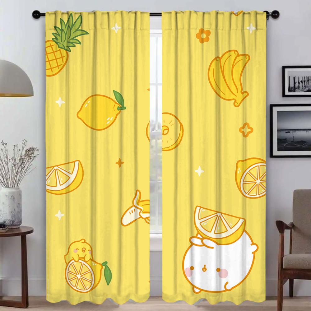 M-Molangs Blackout Curtain for Room 2 Panel Anti Mosquit Warnings Halloween Decoration Blinds Partition Tulle for Bedroom Child