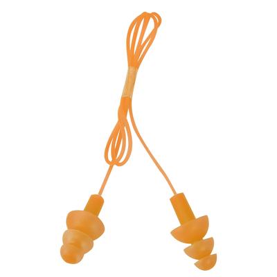 Водонепроницаемые мягкие силиконовые проводные наушники для предотвращения шума и плавания(оранжевый)