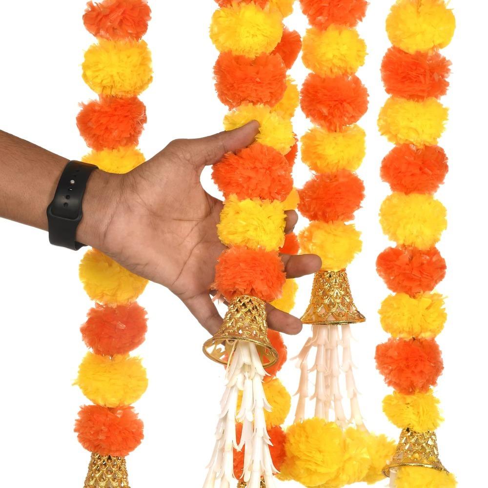 1.5m Marigold Garland Long Strands Artificial Fake Plant for Halloween Day of The Dead
