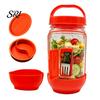 Leak-proof Salad Container Jar Side Open Leakproof Meal Prep Box Layered with Dressing Compartment Reusable Food-Safe Bowl for Travel Office