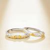 Sweetheart Couple Ring Female and Male Light Luxury Simple and Versatile Open Pair Ring To Give Valentine's Day Gifts Trendy Jewelry