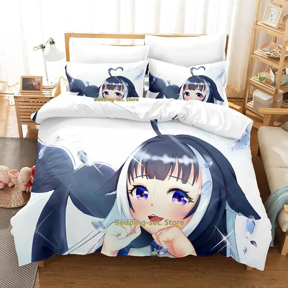 Kawaii Shilily Комплект постельного белья Single Twin Full Queen King Size Комплект постельного белья Adult Kid Спальня Пододеяльники Наборы Аниме Новый