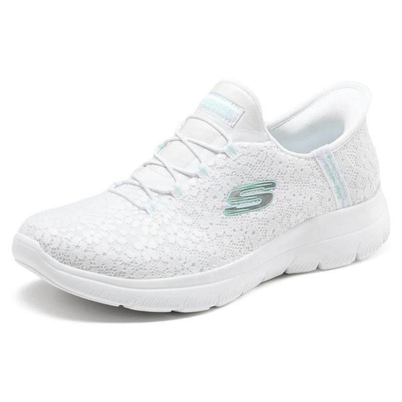Skechers Женские повседневные кроссовки с амортизацией, износостойкие, низкие, белые 150125-WHT