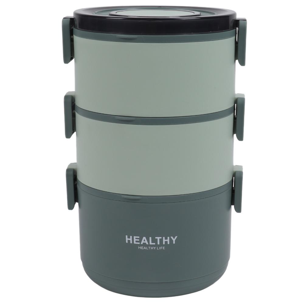 Three Layers Thermal Lunch Box 304 Stainless Steel Lunch Container Outdoor Travel