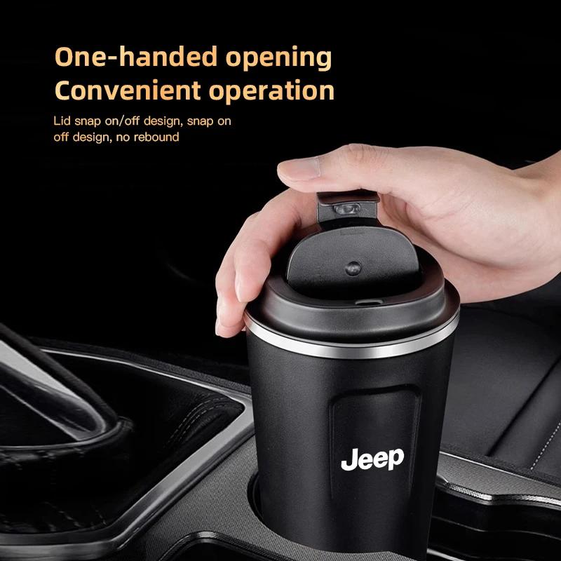 Для автомобиля Jeep Кофейная кружка Термокружка 304 Нержавеющая сталь Портативная кружка Для Jeep Grand Cherokee Wrangler JK Gladiator Compass