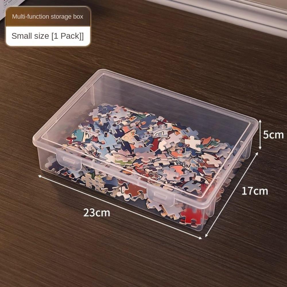 Штабелируемый ящик для хранения пазлов, многофункциональный органайзер для документов большой вместимости с водонепроницаемой застежкой