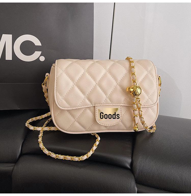 Летняя мини-сумка-цепочка в корейском стиле 2025: Женская стеганая сумка кроссбоди с вышивкой и ароматным стилем