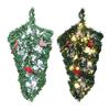 Artificial Christmas Teardrop Swag 20" Faux Pine Greenery Teardrop Wreath with Fake Snow