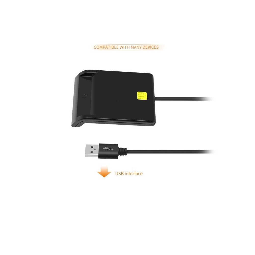 USB 2.0 Smart Chip Card Reader For DOD CAC Common Access-Bank Card-ID For Mac OS