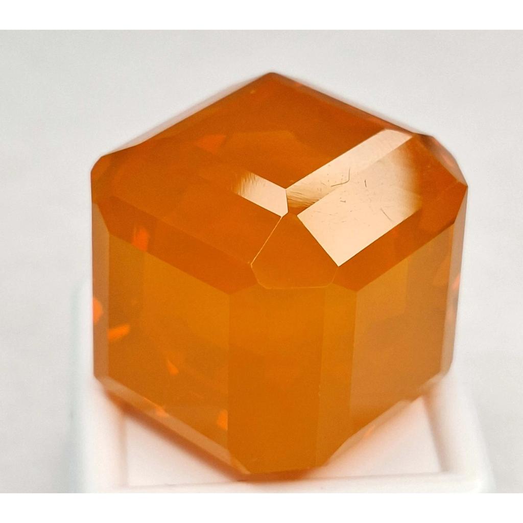 121-123 Ct Lab Created Cube Orange Opal Stunning Loose Gemstone