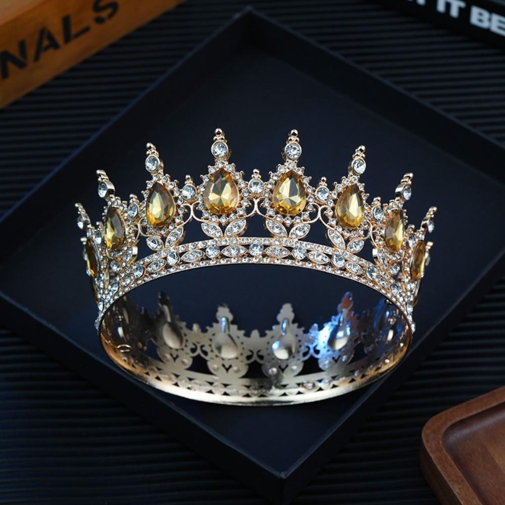 Elegant Bridal Tiara Vintage Crystal Headpieces King Rhinestone Wedding Crown Special Event