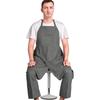 Washable Full Coverage Pottery Apron Adjustable Gardening Pinafore Split Leg Apron  Washable