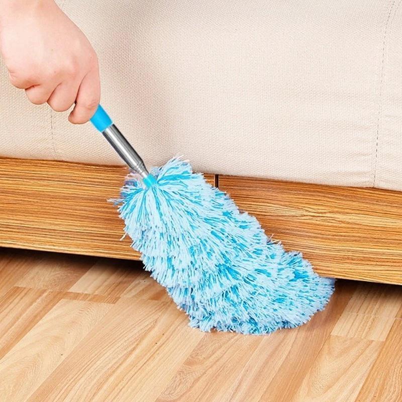 1Pc/2Pcs Extendable Feather Dusters Telescopic Long Handle Microfiber Cleaning Brush Washable Dusters for Car Home Office Furniture Cleaning Tools