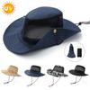 Large Brim Fisherman Cap Summer Mesh Breathable Sun Hat Outdoor Fishing Mountaineering UV Protection Visors For Men Women Bonnet Sunshade Bucket Hat