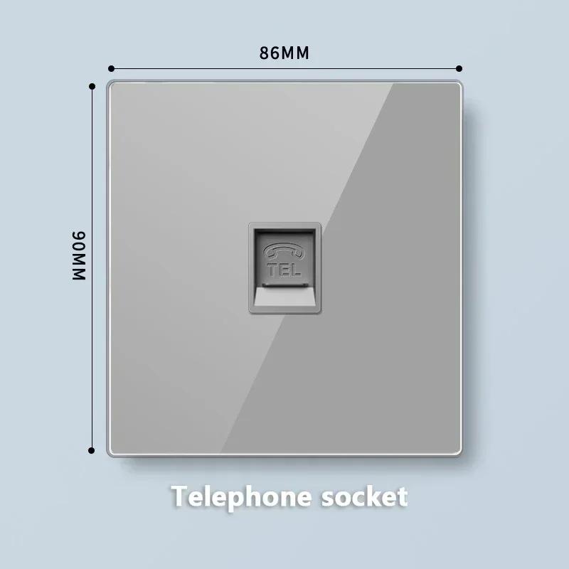 Universal Tempered Glass Dual 3 Pin Power outlet,UK 13A Wall Plug Socket with 20W Fast charge,Home Electrical 2way Light Switch