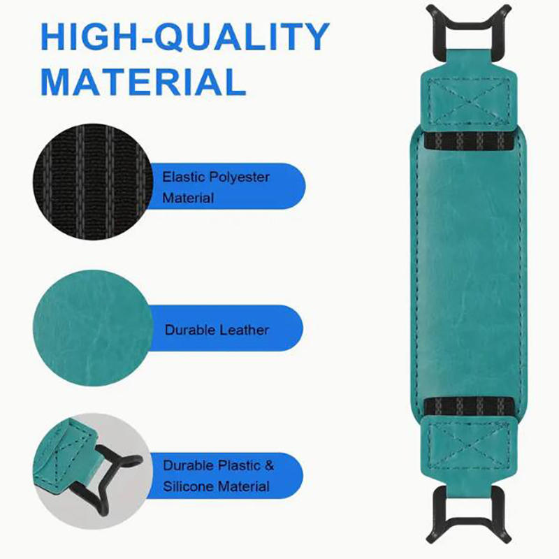 6-7 Inch Tablet Hand Strap Anti-Slip PU Leather Grip Handle with Adjustable Finger Loop for Secure One-Handed Use