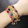 4Pcs Luxury Gemstone Bracelet Crystal Women's Bracelet Gold Bracelet